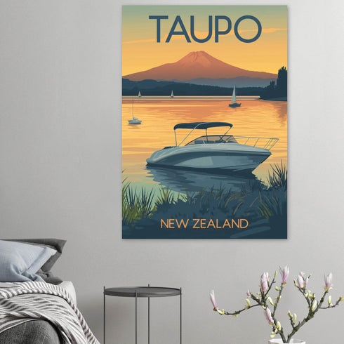 Taupo New Zealand Classic Semi-Glossy Paper Poster - Books Worth Keeping